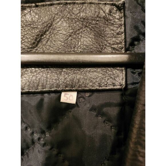 Biker Vest Leather Harley-Davidson Decals. Sides Have Leather  Adjustable  Ties - Picture 4 of 4